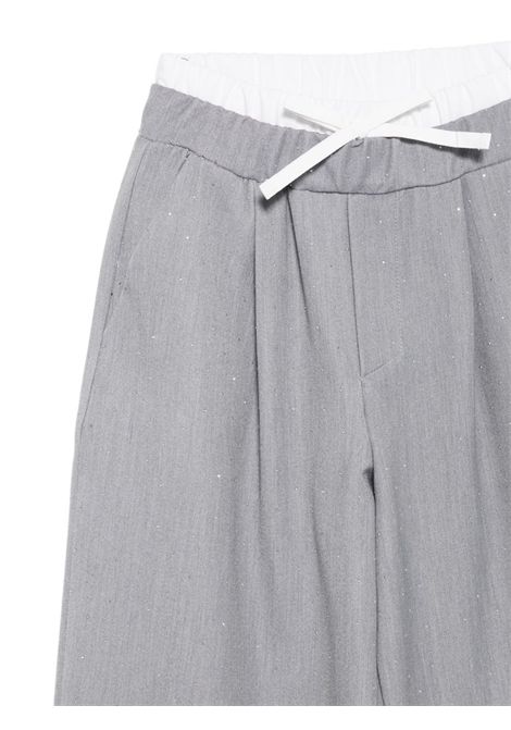 Pantalone con strass Lù-Lù BY MISS GRANT | LL3722GRIGIO C